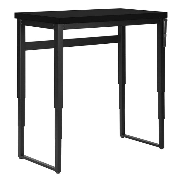English Elm Computer Desk – Adjustable Standing Workstation, Modern Black Laminate & Metal, Perfect For Home Office B2710P219897