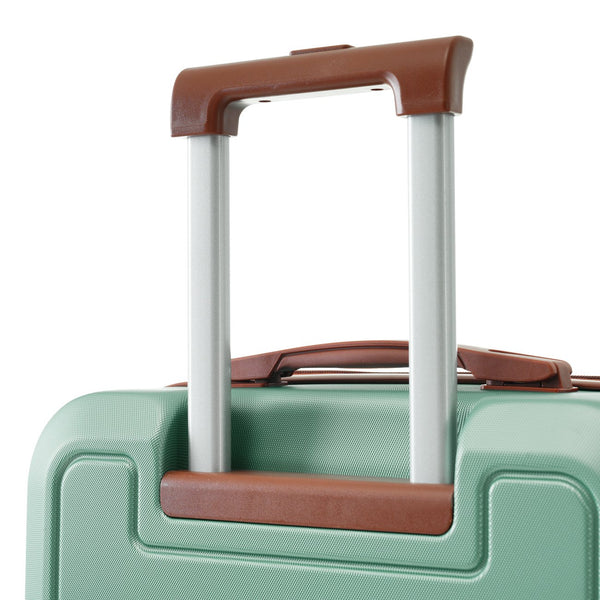 English Elm 4 Piece Hard Shell Abs Luggage Set with Spinner Wheels Tsa Lock and Packing Cubes Light Green N732P197378F