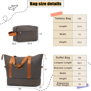 English Elm Softside Expandable Spinner Luggage Set with Tsa Lock Duffel Polyester Travel Brown N732P201004E