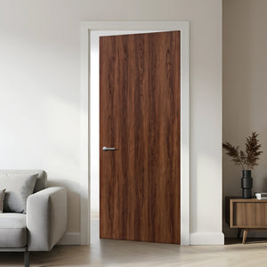 English Elm 30 in Walnut Grain Flush Interior Door Slab Hollow Core Mdf for Bedroom Closet B2763P486376