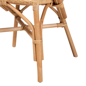 English Elm Mid-century Artisan Woven Rope Back Mahogany Dining Chair with Removable Cushion B2750P470033
