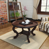 Christopher Knight Home® - Noble House - Althea Dark Walnut Finished Faux Wood Circular Coffee Table