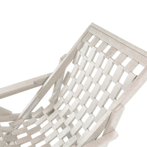 English Elm Pinecrest Outdoor Folding Lounge Chair Recycled Hdpe Reclining Patio Seat with Cushion Ivory B2745P409696