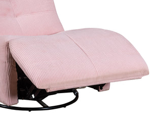 English Elm Giorgia Corduroy Swivel Glider Recliner Cozy Accent Chair for Nursery or Reading Nook B2749P413215