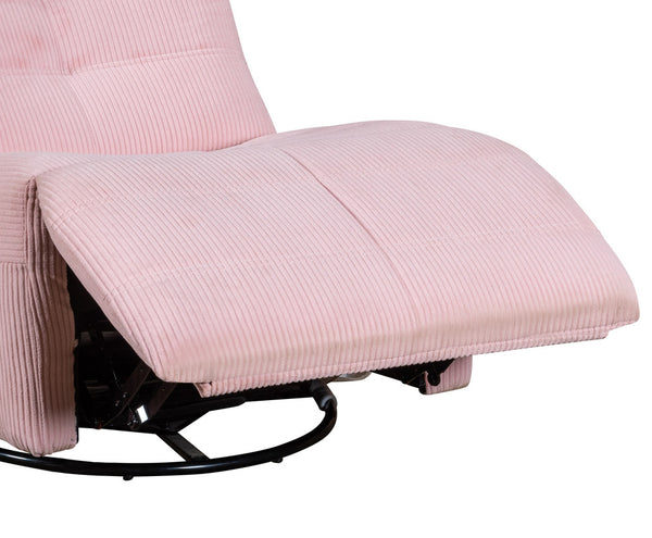 English Elm Giorgia Corduroy Swivel Glider Recliner Cozy Accent Chair for Nursery or Reading Nook B2749P413215