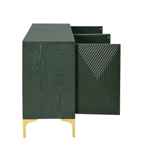 English Elm Modern 60" Olive Green Sideboard with 4 Soft-Close Doors, Adjustable Shelves, 220lb Top Load Capacity W2696P279974