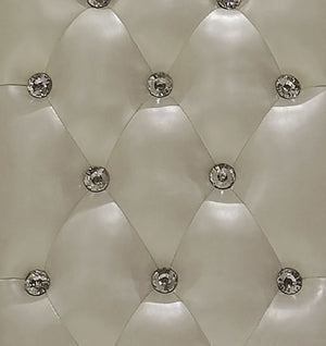 English Elm Ivory Tufted Arm Chair Set Of 2 - Elegant Bone White Upholstery With Claw Legs For Luxurious Comfort B062P209250