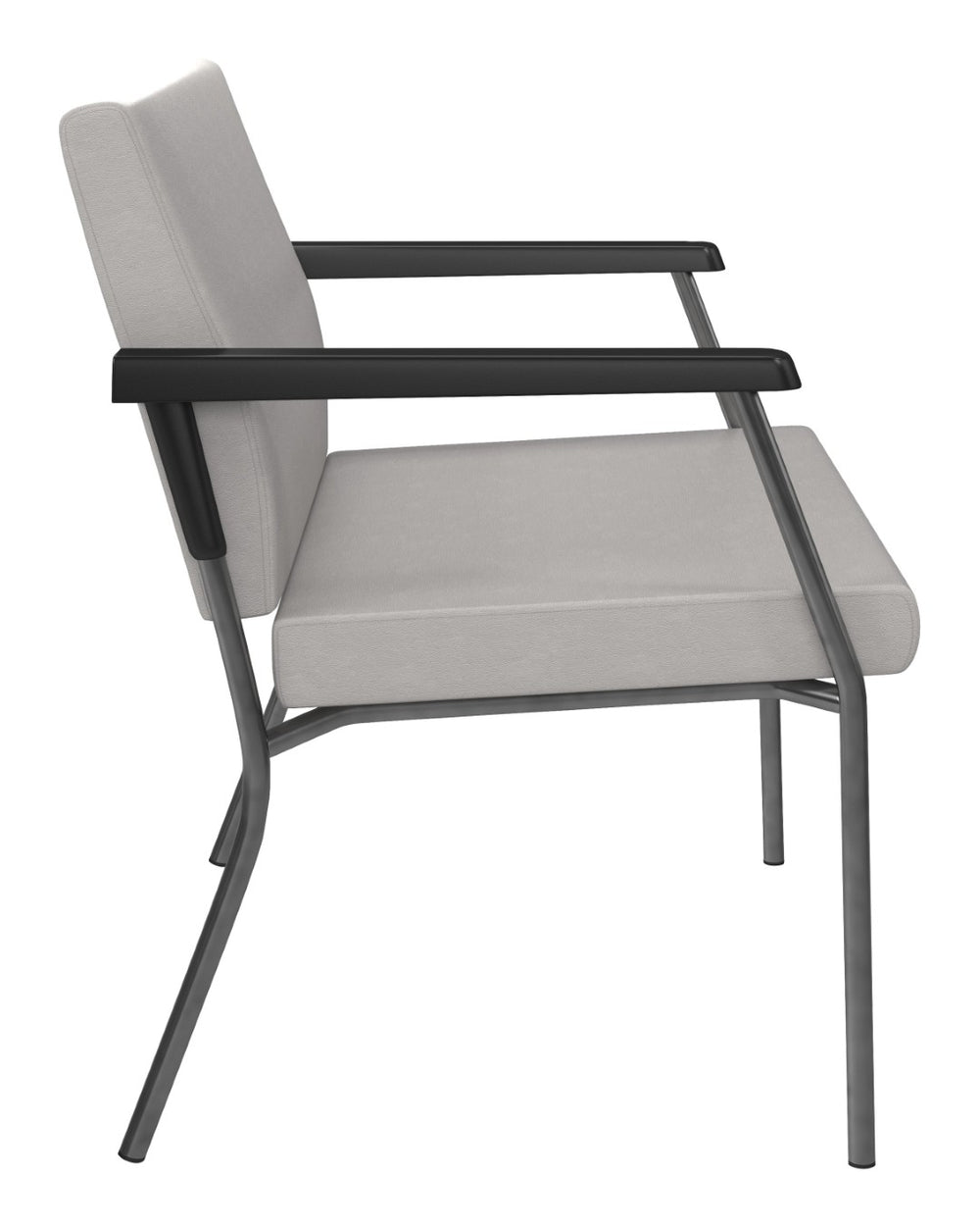 OSP Home Furnishings Bariatric Big Tall Guest Chair with Titanium Frame for Medical Waiting Rooms 500 Lb BC9603-K003