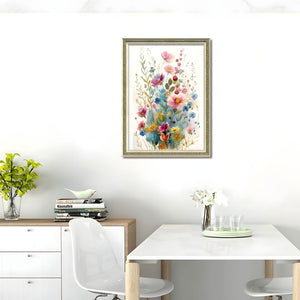 English Elm Set Of 3 Colorful Floral Wall Art – Modern Botanical Prints With Replaceable Canvas In Wood Frames T3976P383167-GIGA