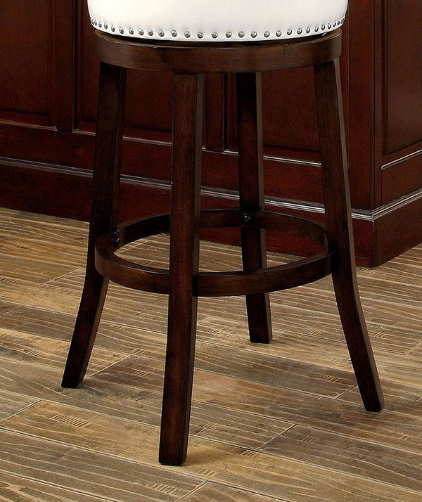 English Elm Bar Chairs 2Pc Set - Stylish Padded Seats With Rich Dark Oak Legs For Modern Kitchen Or Home Bar B2741P339265