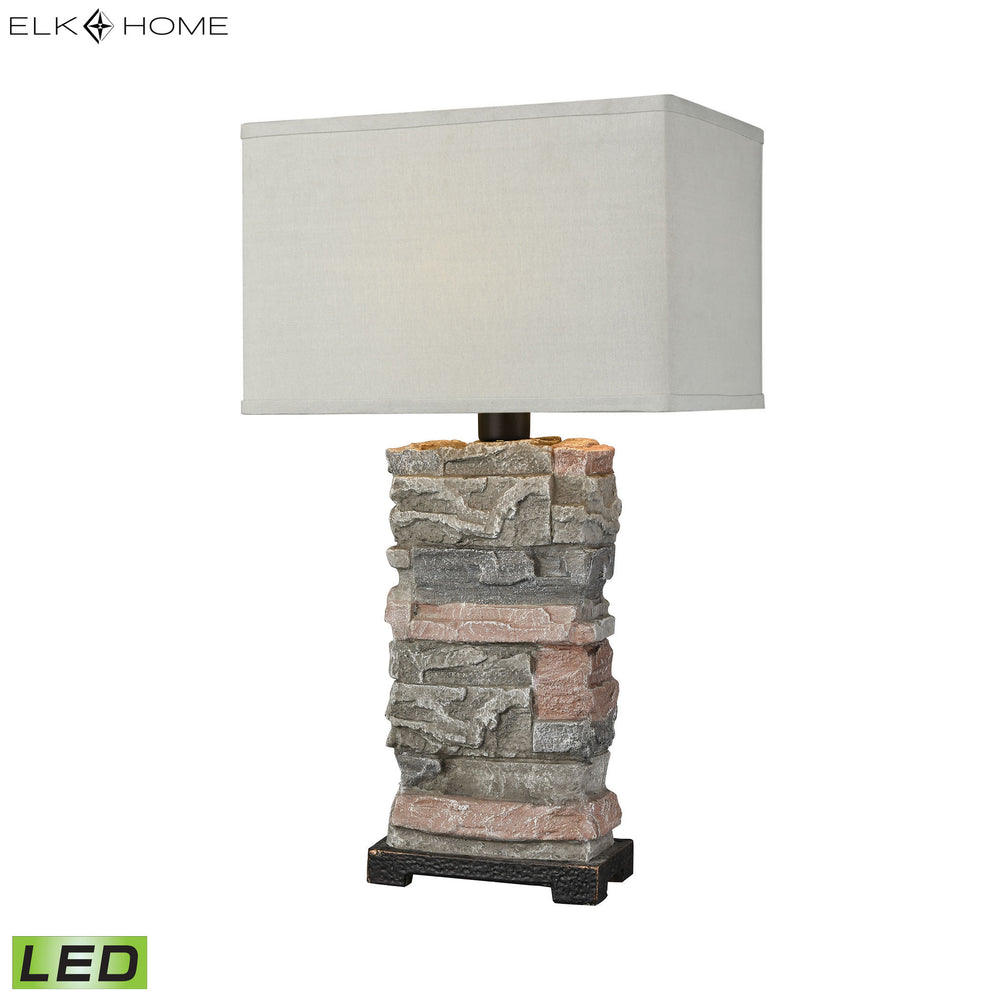 Terra Firma 30'' High 1-Light Outdoor Table Lamp - Stone - Includes LED Bulb D3975-LED Elk Home