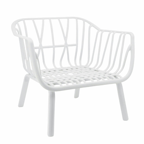 English Elm Christopher Knight Home® - Huron Outdoor PP Club Chair with Waterproof Olefin Cushions, Durable Plastic Frame and Iron Legs - Weather-Resistant Patio Seating Set Brown,White N775P178198W