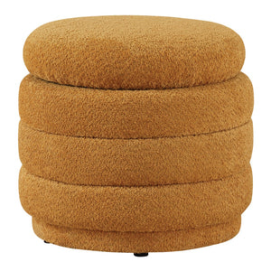 OSP Home Furnishings Cecil Storage Ottoman Gold