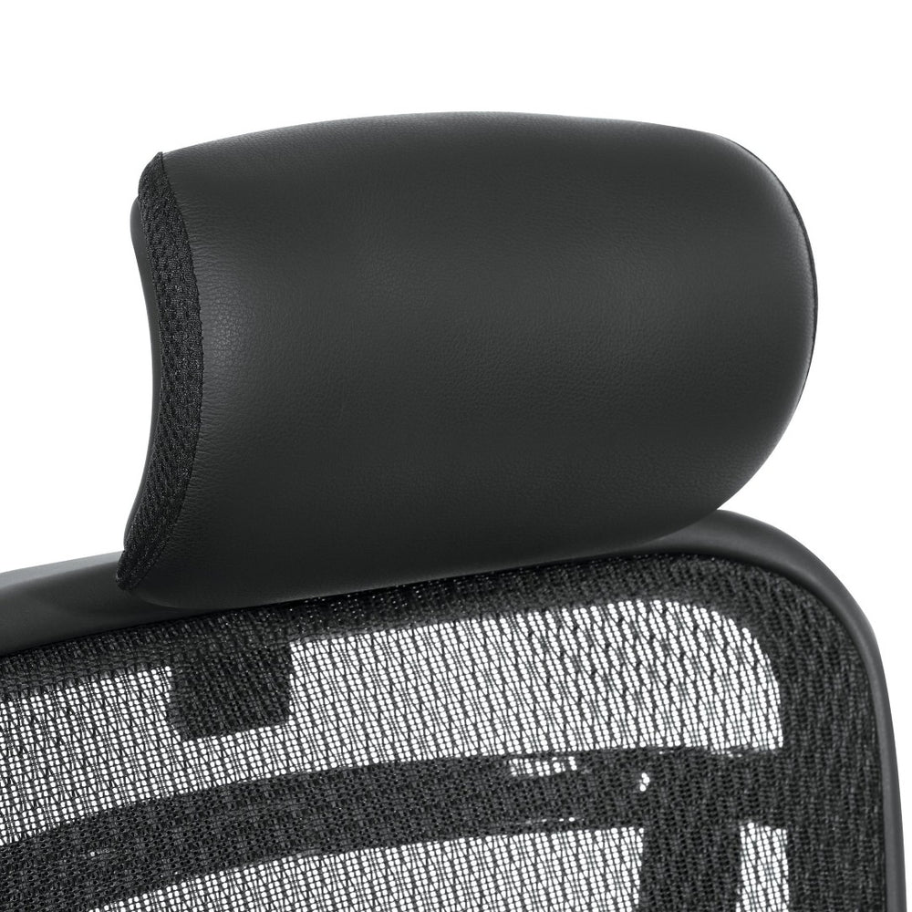 OSP Home Furnishings Optional Leather Headrest for Space Seating 818 Series with Ergonomic Ratchet Adjustment HRL818