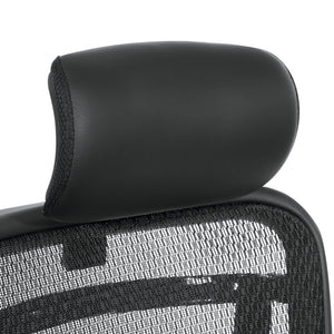 OSP Home Furnishings Optional Leather Headrest for Space Seating 818 Series with Ergonomic Ratchet Adjustment HRL818