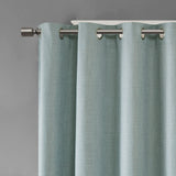 SunSmart Maya Casual Printed Heathered Blackout Grommet Top Curtain Panel SS40-0037 Dusty Seafoam