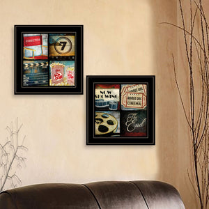 English Elm "at at the Movies Mollie B Two Panel Framed Print Cinematic Wall Art Black Wood B06787792