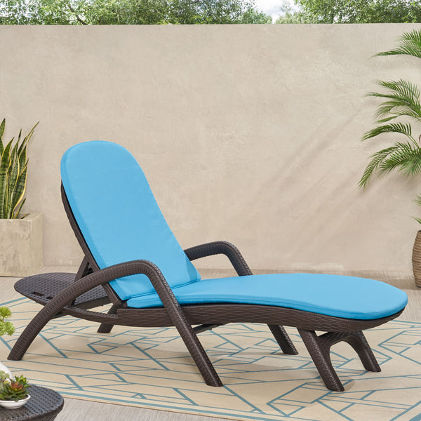 English Elm Christopher Knight Home® - 68020.00Cush-Blu Stylish Blue Chaise Lounge Cushions For Outdoor Relaxation, Set Of 2 - Water-Resistant! N775P230183U