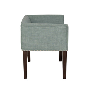 English Elm Welburn Upholstered Bench with Solid Wood Frame and Foam Seat, Stylish Mid-Century Design, Durable Upholstery Teal 50.25 L x 21 W x 12.75 H B035P341161