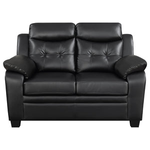 English Elm Samantha Tufted Faux Leather Loveseat Plush Padded Seating for Modern Living Rooms B062P357782