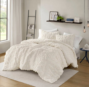 English Elm Animal Chenille Duvet Cover Set - Cozy & Playful Full/Queen Bedding With Whimsical Design & Comfort B035P294496