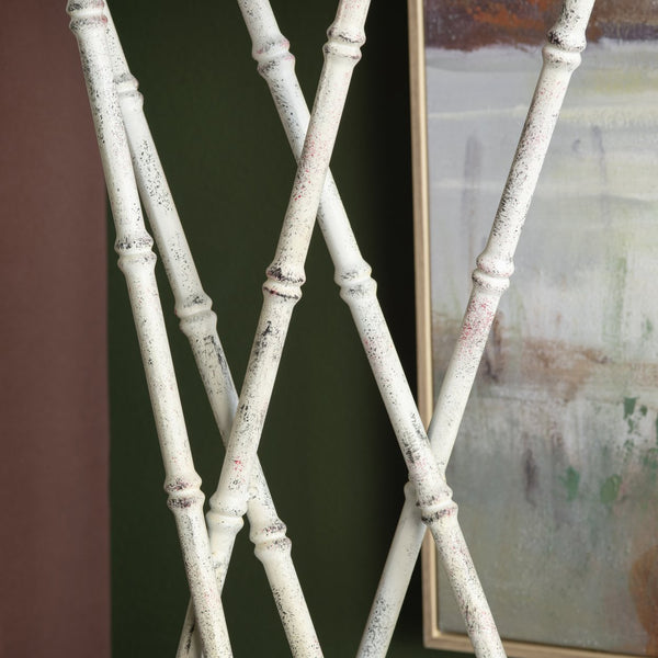 Crestview Collection 36.25"H Elegant Metal Bamboo Shoots Table Lamp - Marble Base, Linen Shade & 3-way Lighting Option   Cvazer186