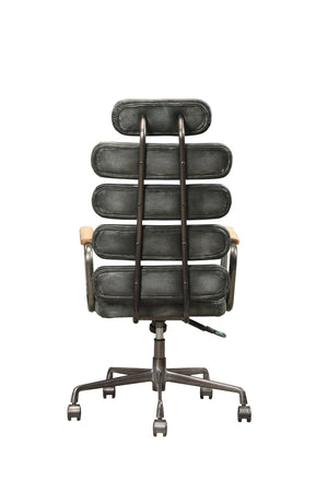 English Elm Calan High Back Executive Office Chair Tufted Top Grain Leather Vintage Swivel B2726P419519