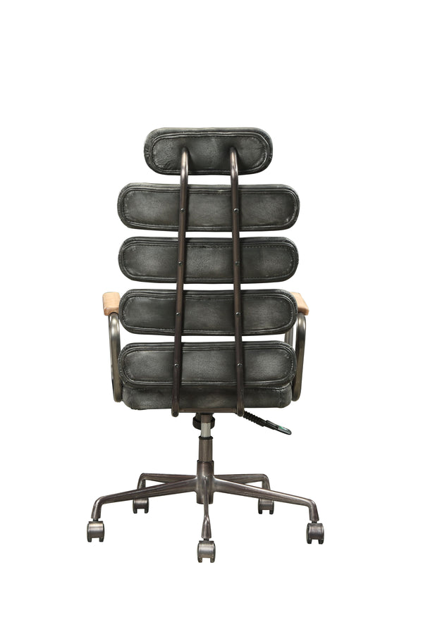 English Elm Calan High Back Executive Office Chair Tufted Top Grain Leather Vintage Swivel B2726P419519