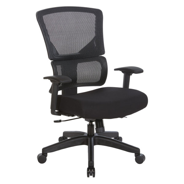 OSP Home Furnishings Vertical Matrix Manager Chair with Ergonomic Lumbar Support and Breathable Fabric Seat 639-F3T1N48P