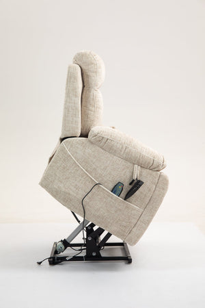 English Elm Old Oversized Electric Lift Chair With Dual Motors, Heating, Massage, And 180° Recline For Comfort W547S00053