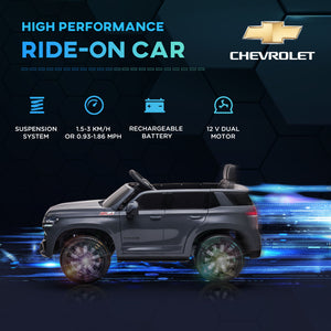 English Elm Aosom Licensed Chevrolet Tahoe 12v Kids Electric Ride on Suv with Remote Control W2225P200547