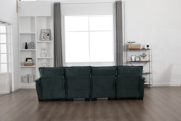 English Elm United We Win U Shaped Cloud Couch - 110" Modular Sectional Sofa With Memory Foam & Storage Pockets W1568S00216-GIGA