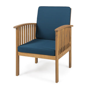 English Elm Casa Acacia Slatted Outdoor Club Chairs Set of 2 with Gray Finish Coastal Patio Seating 63513.00DT