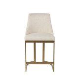 Madison Park Bryce Modern/Contemporary 26"H Upholstered Counter Stool with Metal Base MP104-1238 Cream