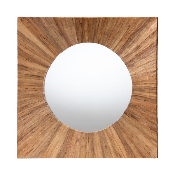 English Elm Modern Rattan Oval Wall Mirror Handcrafted Bohemian Decor for Entryways and Living Rooms B2750P420436