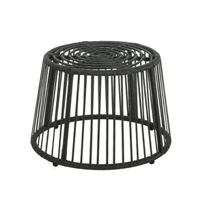 English Elm Christopher Knight Home® - ELAINE Wicker High Back Chair & Cage Side Table Set in Grey — PE Rattan, Water-Resistant Cushions, Retro Papasan Base (2-Piece) N775P188543G