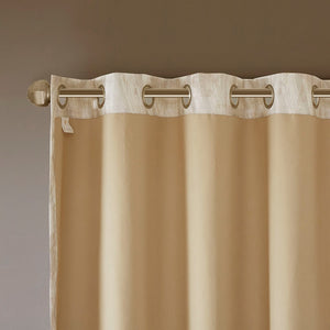English Elm Printed Jacquard Grommet Top Total Blackout Curtain Panel Ivory 50x108 Stylish Thermal Noise-Blocking Privacy Drapes B03599810