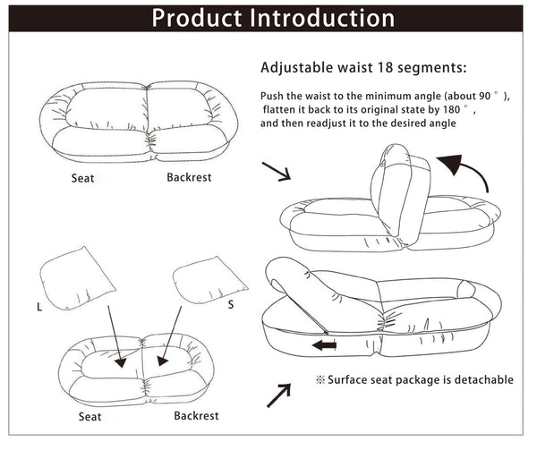 English Elm Triple Fold Down Sofa Bed Beige Metal - Compressed Pack, Thick Cushions, Adjustable Back, Versatile Use W244P186309