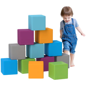 English Elm Soozier 12 Piece Foam Play Blocks Toddler Stacking Set for Creative Preschool Learning W2225P229245