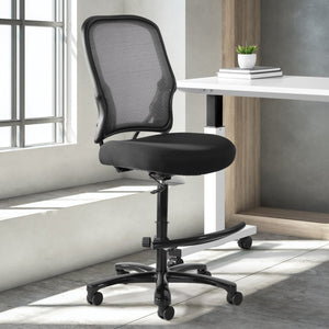 OSP Home Furnishings Big Man's Ergonomic Drafting Chair with Breathable Mesh Back and Adjustable Footrest Support 15-37A720D