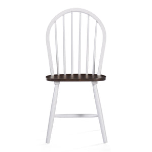 English Elm Christopher Knight Home® - 5-Piece Round Dining Set with Pedestal Table and Spindle-Back Chairs — Farmhouse Charm for 4 Brown,White 56487.00WBRN_N771P205332W