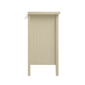 English Elm Hollowed-Out Cabinet With 2 Doors & 3 Drawers – Stylish American Furniture For Versatile Storage Solutions W688P223034