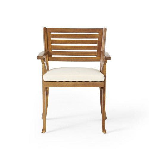 English Elm Helen Outdoor Acacia Hardwood Dining Chairs Curved Slat Back Patio Set of Two 54555.00TEA6_57488.00