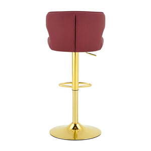 English Elm Modern Pu Leather Swivel Barstools with High Back Ergonomic Seat for Kitchen Island W2920P419843