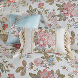 Madison Park Signature Carolyn Cottage/Country 8 Piece Floral Jacquard Comforter Set MPS10-492 Ivory