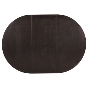 English Elm Illkirch Espresso Oval Extension Leaf Dining Table - Expandable Modern Oval Table with Curved Edges, Luxurious Finish B062P328635