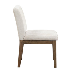 English Elm Transitional Gray Fabric Dining Chairs Solid Wood Frame Modern Farmhouse Set of 2 B011P467555