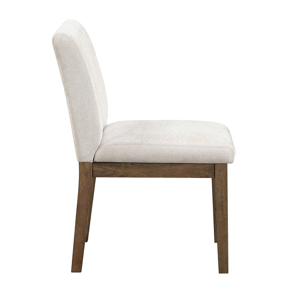 English Elm Transitional Gray Fabric Dining Chairs Solid Wood Frame Modern Farmhouse Set of 2 B011P467555