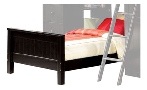 English Elm Black Twin Panel Bed With Classic Charm, Sturdy Slats & Beadboard Headboard For Timeless Style B062S00583