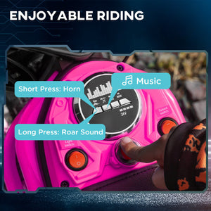 English Elm Aosom 12v Electric Kids Ride on Utv with Remote Control Suspension and Music System Pink W2225P229511